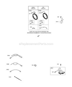 Part Location Diagram of 691202 Briggs and Stratton Screw (Regulator)